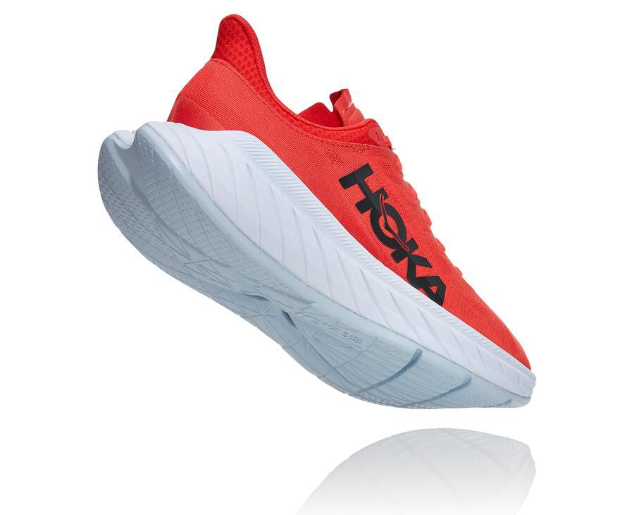 Tenis Hoka One One Hombre Rojos/Blancos - Carbon X 2 - LGNE49283